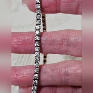 14kt 585 White Gold Zirconia Tennis Bracelet
